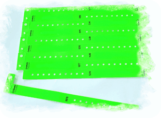 Пластиковые контрольные браслеты neon lime